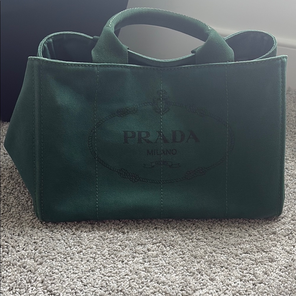 Prada Canapa Tote Bag with Structured Design